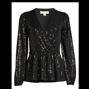 Michael Kors sequin wrap top